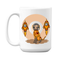 Cool Dog And Rockets 15 Oz Coffee Mug | Artistshot