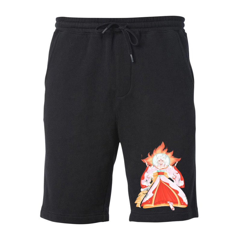 Character Animated Amaterasu Funny Gifts Boys Girls Fleece Short | Artistshot