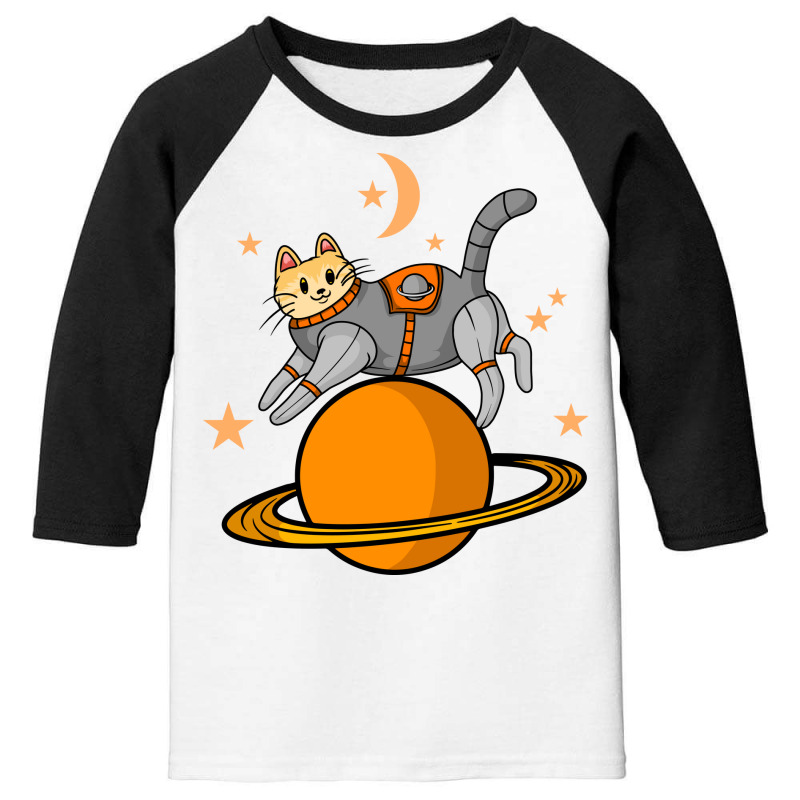 Funny Smile Cat On Planet Youth 3/4 Sleeve by thebrandal | Artistshot