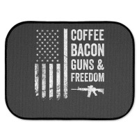 Coffee Bacon Guns And Freedom   Bbq Grill Funny Gun Usa Flag T Shirt Rear Car Mat | Artistshot