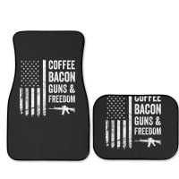 Coffee Bacon Guns And Freedom   Bbq Grill Funny Gun Usa Flag T Shirt Full Set Car Mats | Artistshot