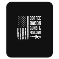 Coffee Bacon Guns And Freedom   Bbq Grill Funny Gun Usa Flag T Shirt Mousepad | Artistshot