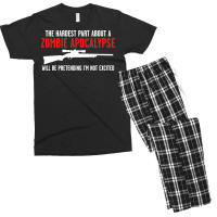 The Hardest Part About A Zombie Men's T-shirt Pajama Set | Artistshot