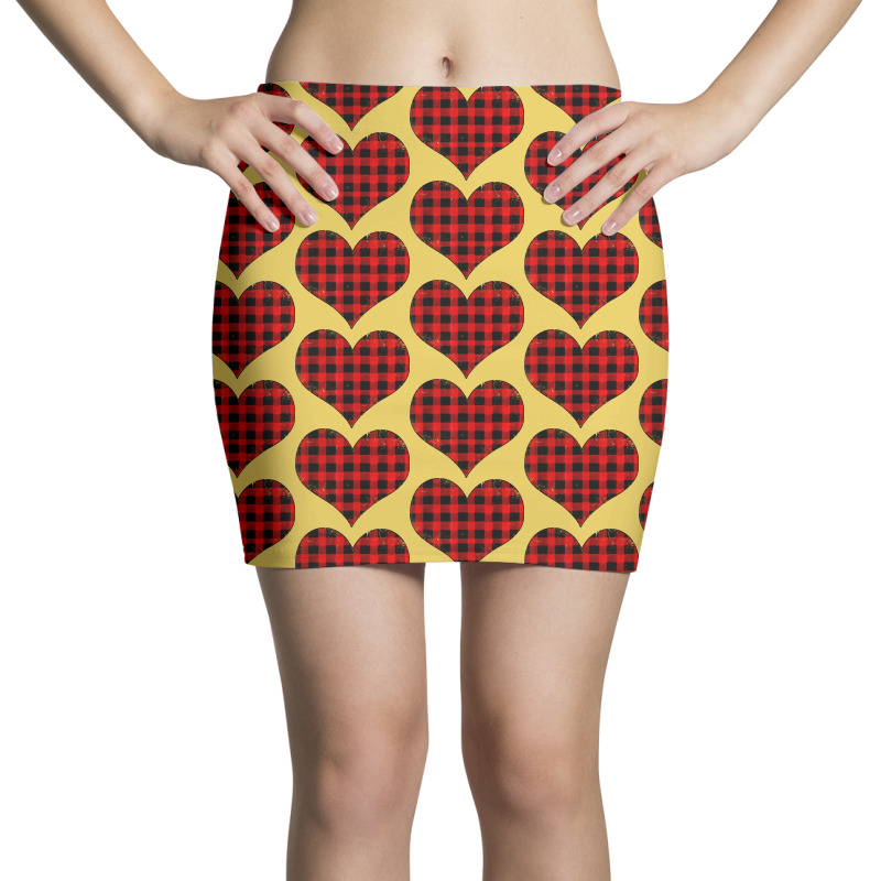 Valentines Day Heart Printed Mini Skirt 