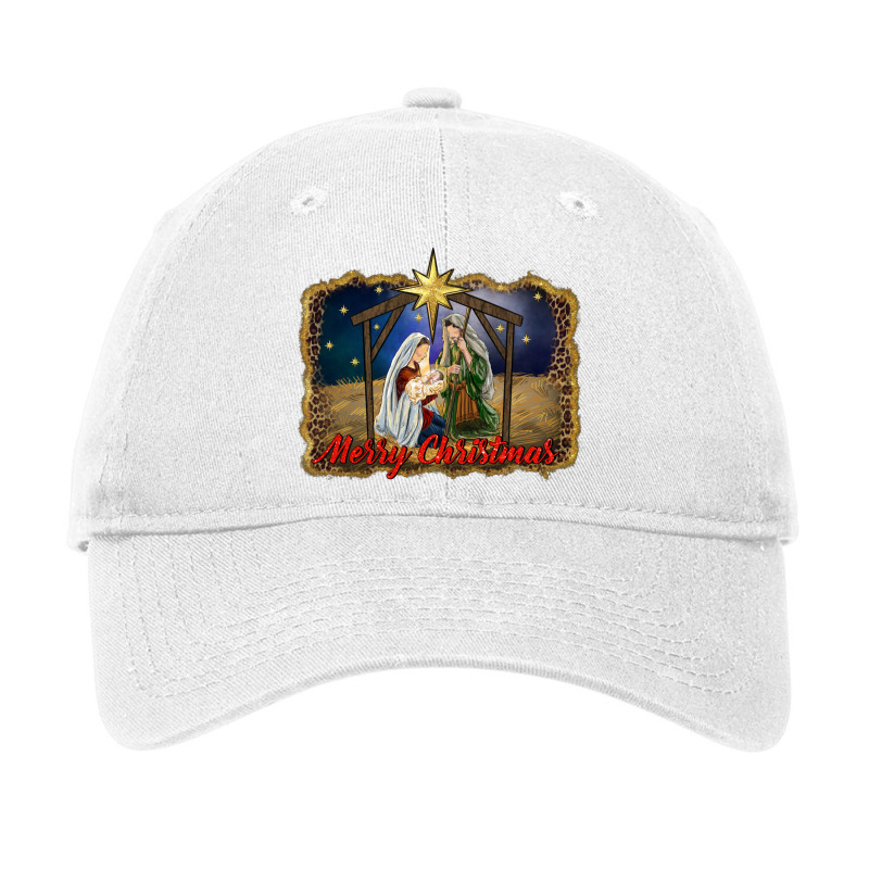 Merry Christmas Holy Family Adjustable Cap | Artistshot