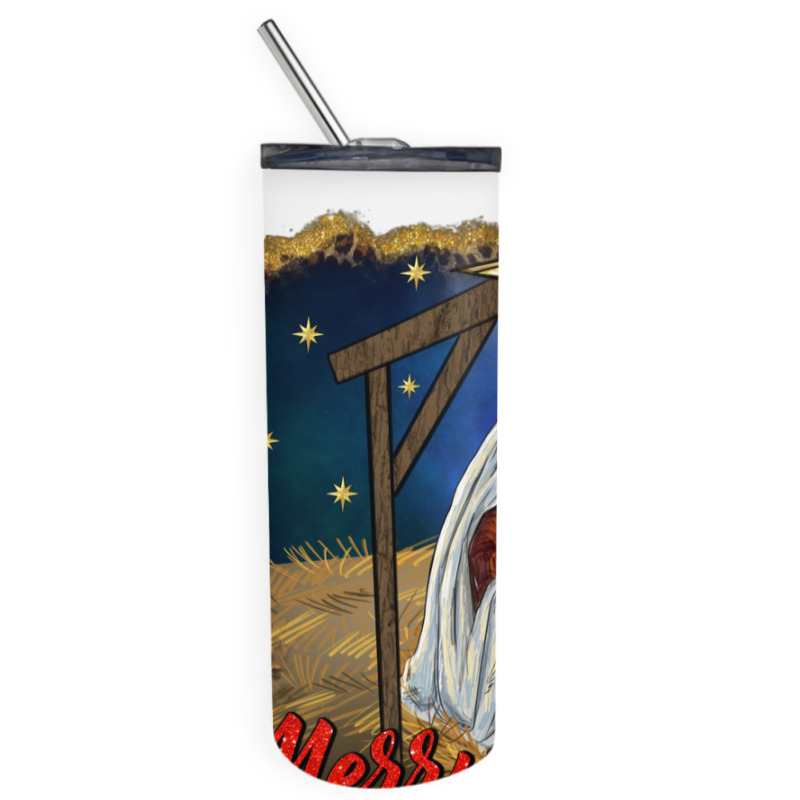 Merry Christmas Holy Family Skinny Tumbler | Artistshot