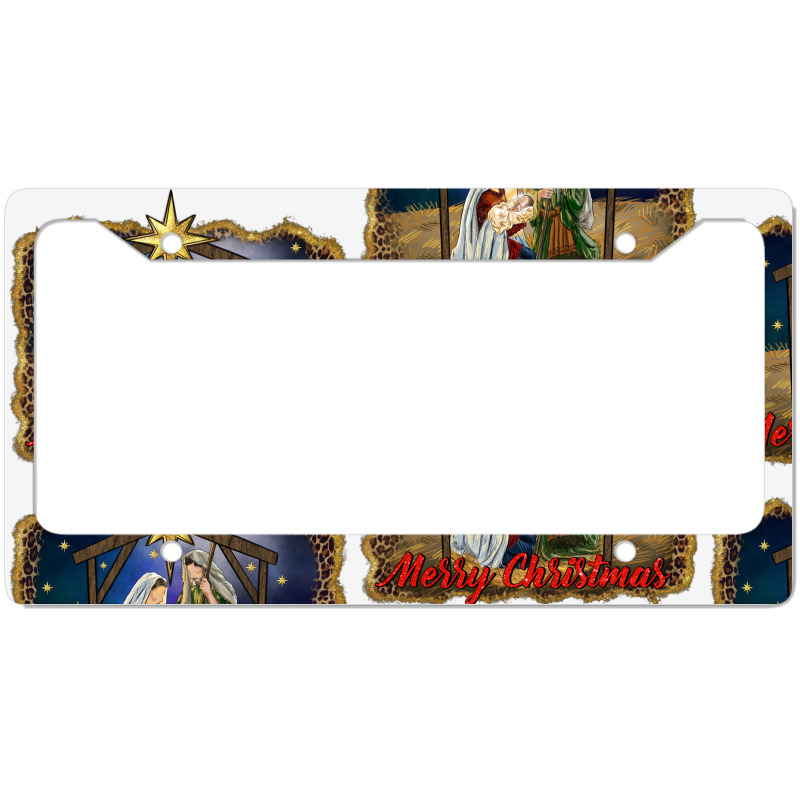 Merry Christmas Holy Family License Plate Frame | Artistshot