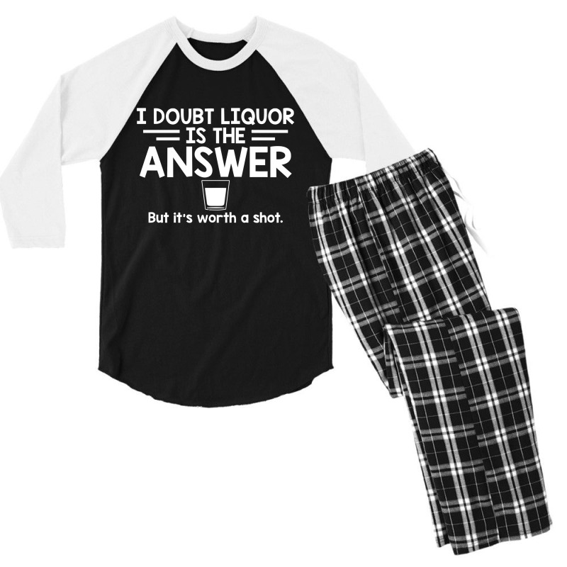 Answer Shot Men's 3/4 Sleeve Pajama Set | Artistshot