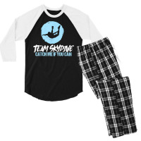 Team Skydive Parachute Skydiver Lover T Shirt Men's 3/4 Sleeve Pajama Set | Artistshot