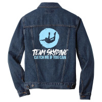 Team Skydive Parachute Skydiver Lover T Shirt Men Denim Jacket | Artistshot