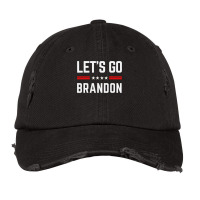 Let’s Go Brandon Conservative Us Flag America Gift Vintage Cap | Artistshot