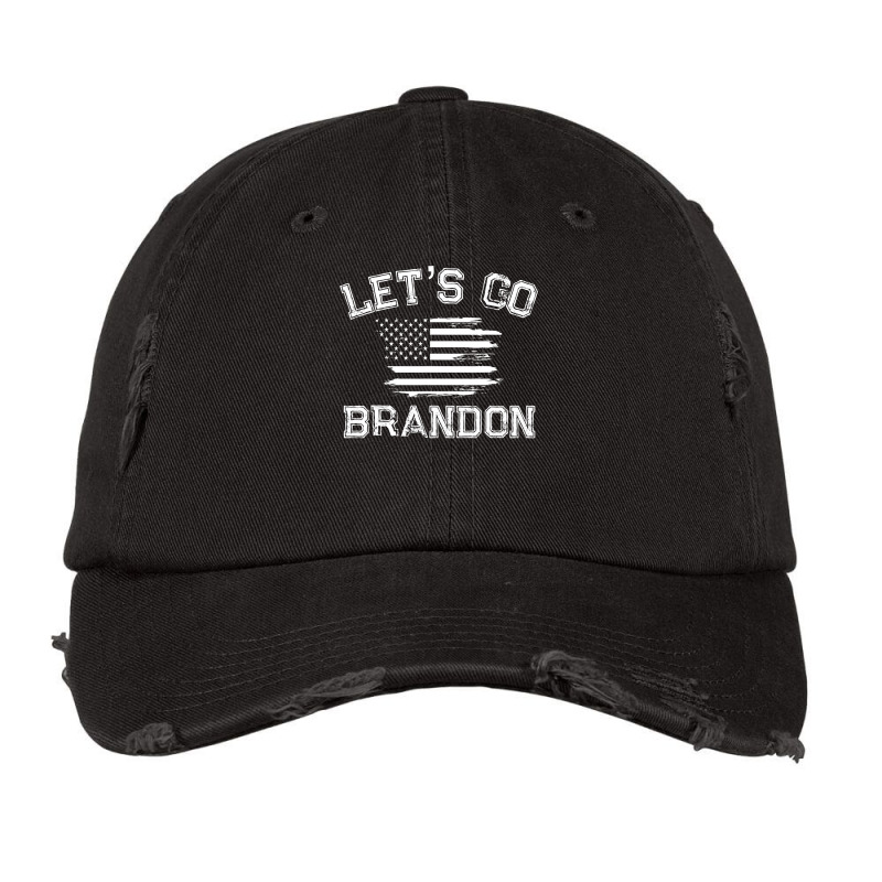 Let’s Go Brandon Conservative Us Flag Vintage Cap | Artistshot