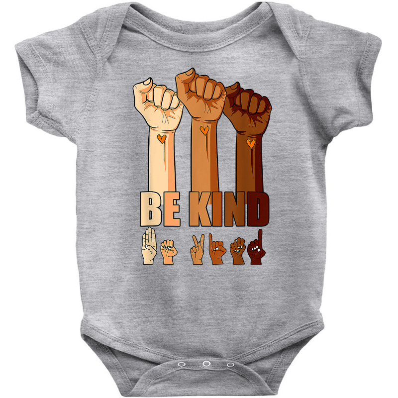 Hand Be Kind Sign Language We Wear Orange For Unity Day T Shirt Baby Bodysuit by graftmshindeatw | Artistshot