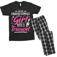 Girl Trumpet Player Saying Woman Trumpeter Men's T-shirt Pajama Set | Artistshot