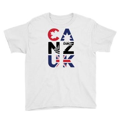 Canzuk Symbols In Column Youth Tee Designed By Fashionfree