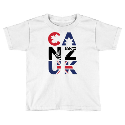 Canzuk Symbols In Column Toddler T-shirt Designed By Fashionfree
