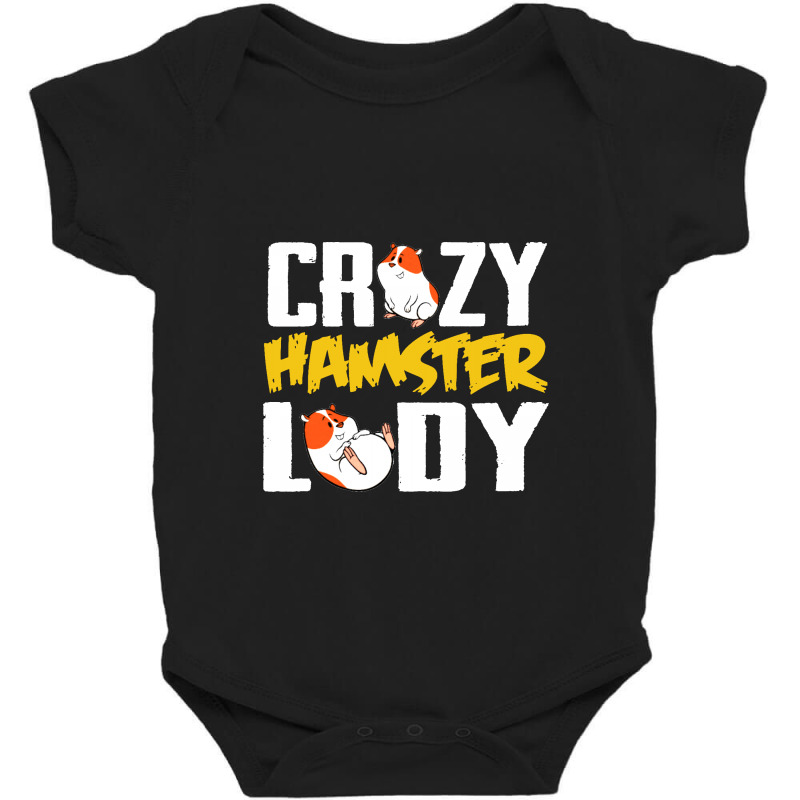 Crazy Hamster Lady Baby Bodysuit by Vanode Art | Artistshot