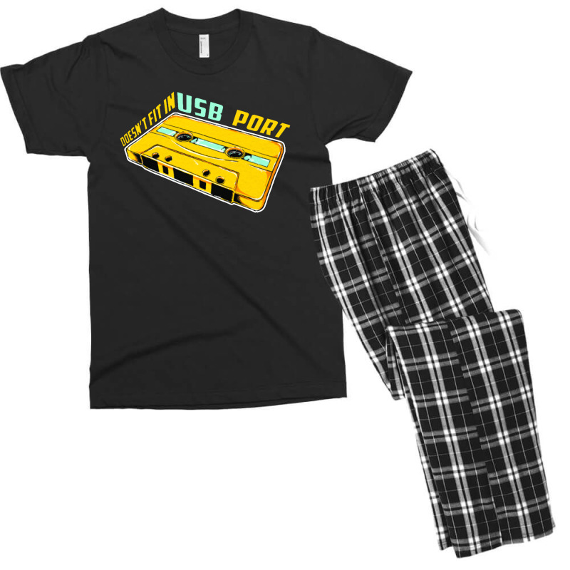 Doesn't Fit In Usb Port Men's T-shirt Pajama Set | Artistshot