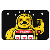 Lucky Sloth Machine Atv License Plate | Artistshot