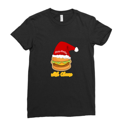 Happy Holidays With Cheese~ Ladies Fitted T-shirt Designed By Vickyhanggara2021