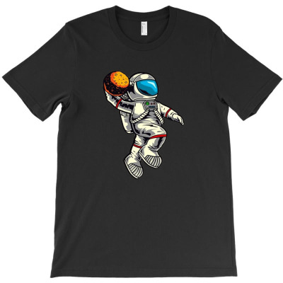 Astronaut Basket Dunk In Space T-shirt Designed By Davian