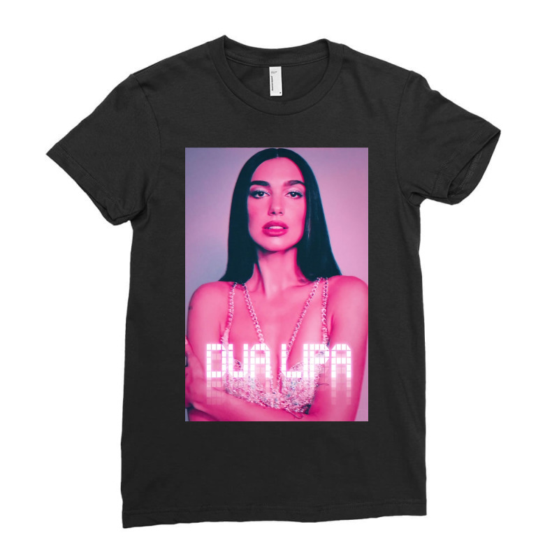 Dua  Future Nostalgic Pink Ladies Fitted T-Shirt by natashasawtell | Artistshot