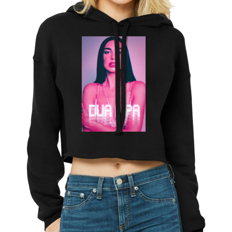 Dua  Future Nostalgic Pink Cropped Hoodie by natashasawtell | Artistshot