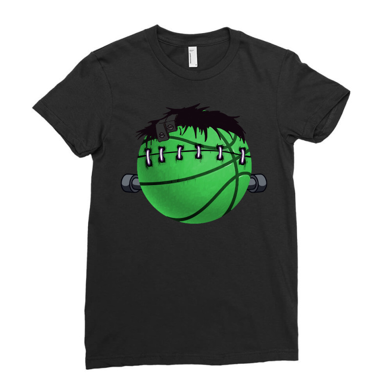 Basketball Halloween T  Shirt Basketball Frankenstein Basketball Lover Ladies Fitted T-Shirt by prefermeaning | Artistshot