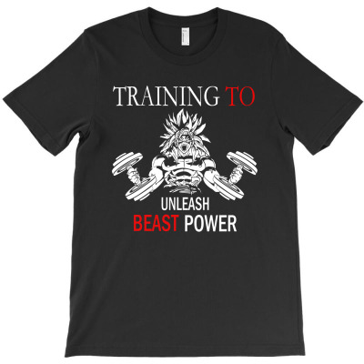Train Hard  Unleash The Beast Power T-shirt Designed By Inara Orlin