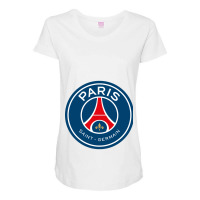 *paris Saint Germain Maternity Scoop Neck T-shirt | Artistshot