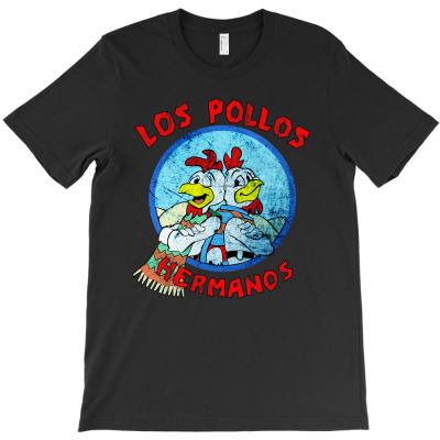 Los Pollos Grunge Texture T-shirt Designed By Inara Orlin