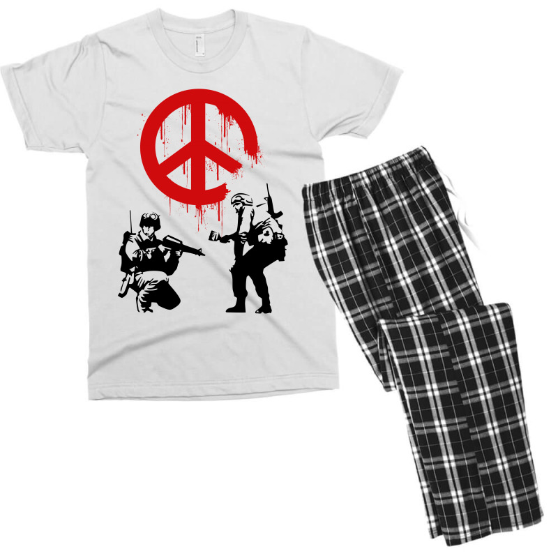 Banksy Peace Men's T-shirt Pajama Set | Artistshot