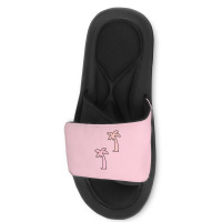 Pink Palm Trees Slide Sandal | Artistshot