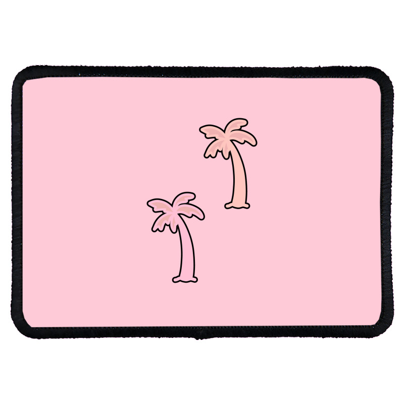 Pink Palm Trees Rectangle Patch | Artistshot