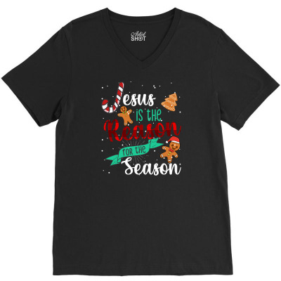 Christ Jesus Is The Reason For The Season T Sign Christmas T Shirt V-neck Tee Designed By Tonytruong210