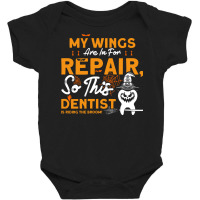 Dentist T  Shirt This Dentist Riding The Broom Dentist Halloween Costu Baby Bodysuit | Artistshot