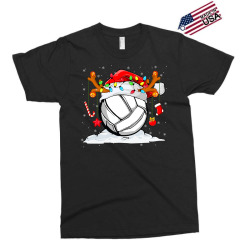 funny reindeer volleyball lover player santa hat christmas t shirt Exclusive T-shirt | Artistshot