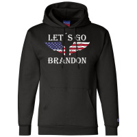 Let´s Go Brandon American Flag Us An.gel Wings Champion Hoodie | Artistshot