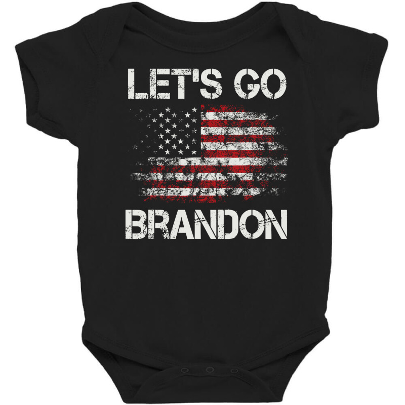 Let's Go Brandon Conservative Anti Liberal Us Flag Baby Bodysuit | Artistshot