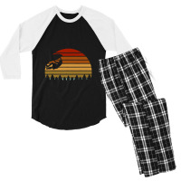 Vintage Sunset Climbing Gift For Climbers And Boulderers Men's 3/4 Sleeve Pajama Set | Artistshot