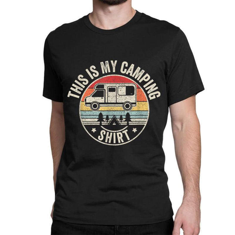 Vintage Retro Camping Trailer Camper Van Mobile Home Caravan T Shirt Classic T-shirt by RoyalStore | Artistshot