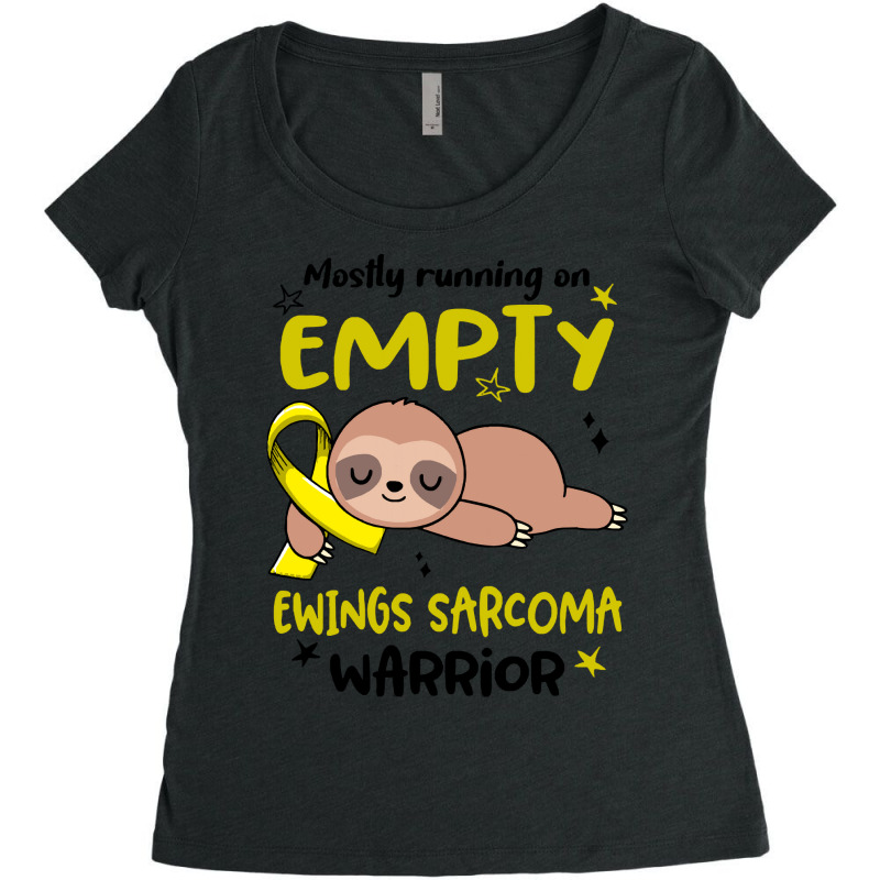 Ewings Sarcoma Gifts T  Shirt Mostly Running On Empty Ewings Sarcoma W Women's Triblend Scoop T-shirt by flinkpleat | Artistshot