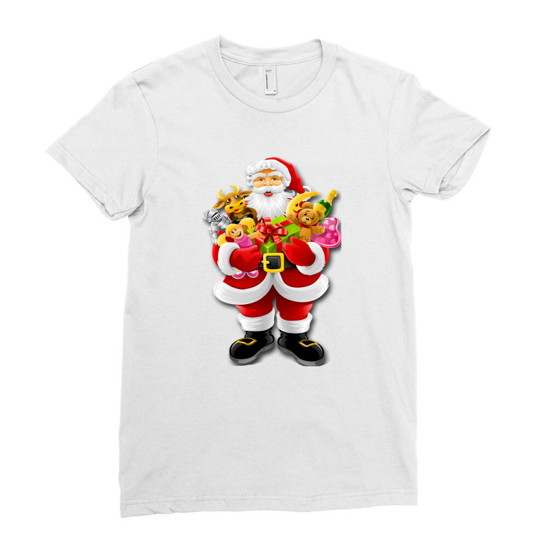 Santa Claus Sends Gifts Ladies Fitted T-Shirt by Imaher729 | Artistshot