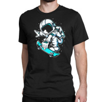 Astronaut Skateboard Jump Classic T-shirt | Artistshot