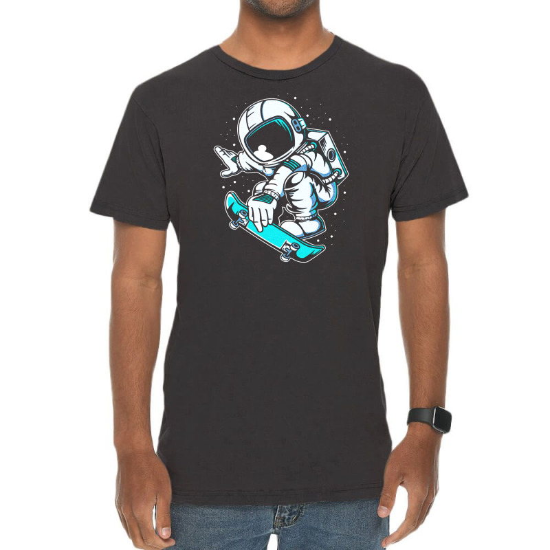 Astronaut Skateboard Jump Vintage T-shirt | Artistshot