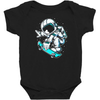 Astronaut Skateboard Jump Baby Bodysuit | Artistshot