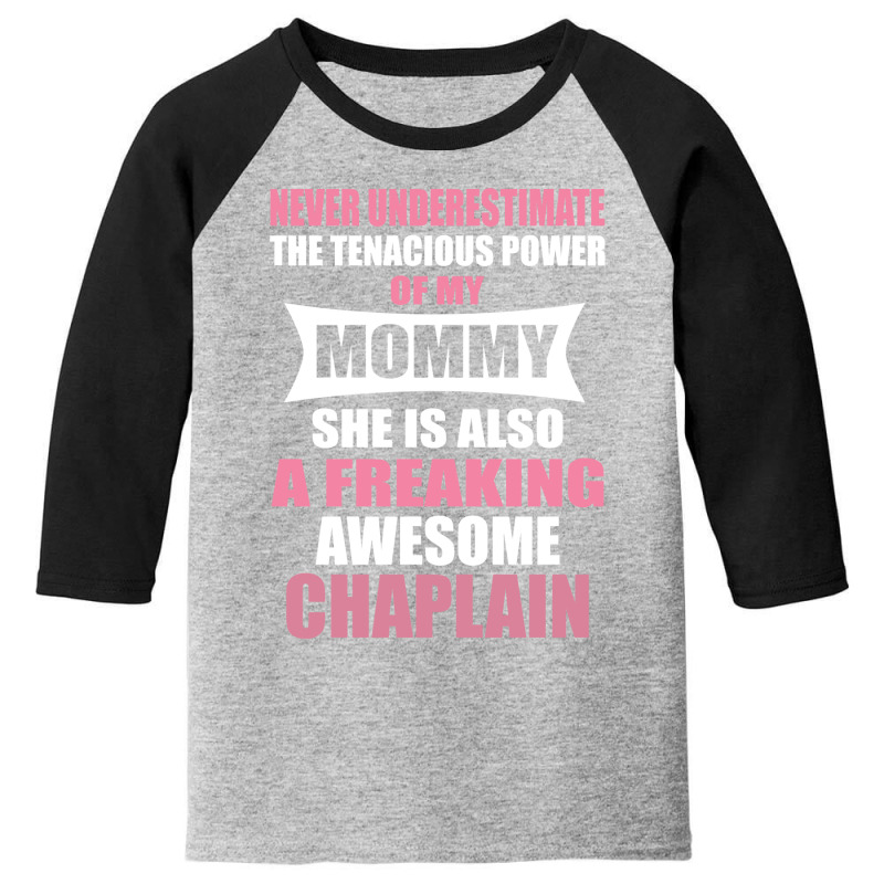 Never Underestimate Mommy Chaplain Youth 3/4 Sleeve by thanchashop | Artistshot