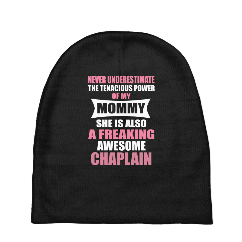 Never Underestimate Mommy Chaplain Baby Beanies by thanchashop | Artistshot