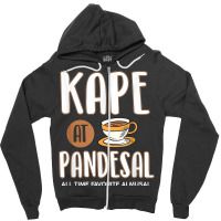 Kape At Pandesal All Time Favorite Almusal Funny Filipino T Shirt Zipper Hoodie | Artistshot