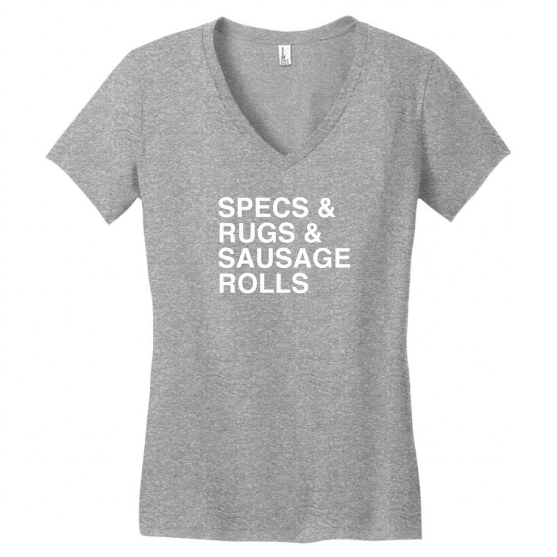 Specs And Rugs And Sausage Rolls Women's V-Neck T-Shirt by yudihap | Artistshot